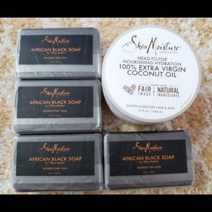 African black soap & 100% virgin coconut oil